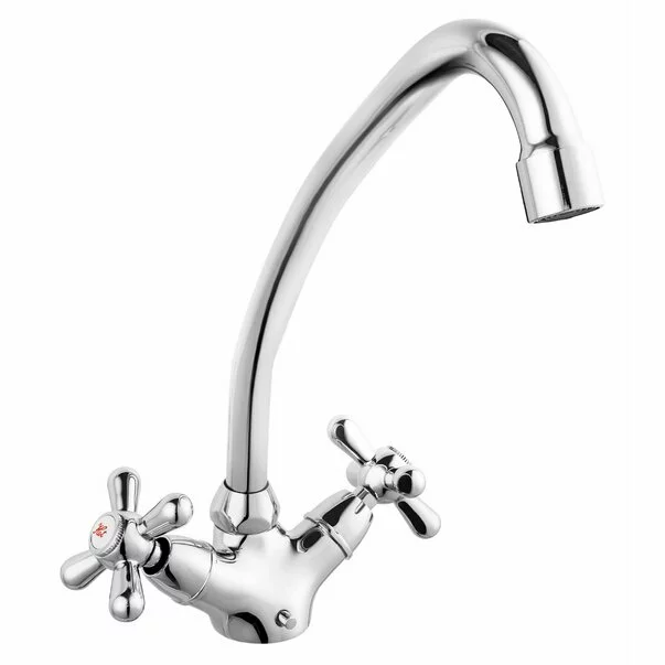 Baterie bucatarie gat de lebada dubla comanda Ferro Retro [2]