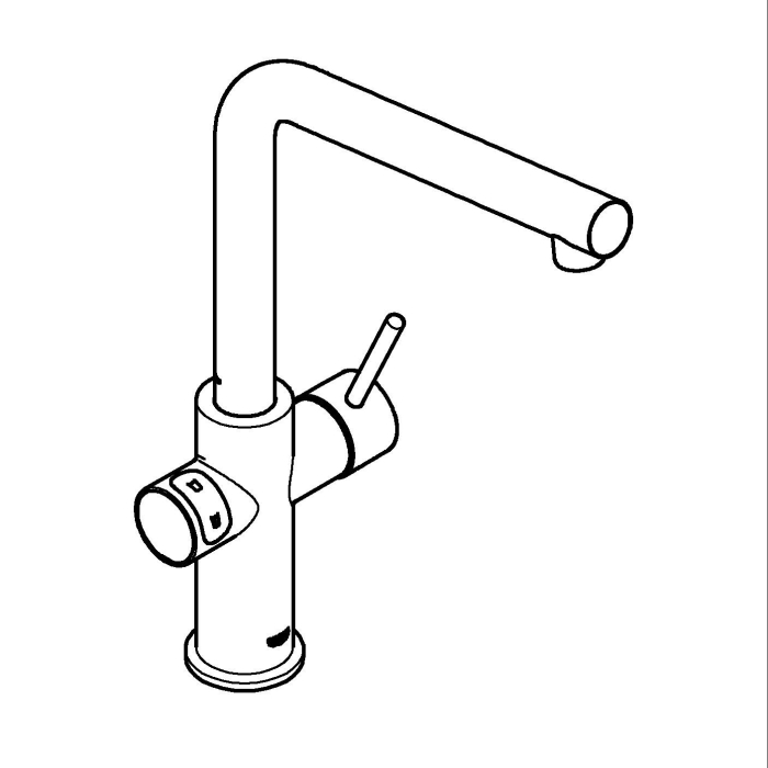 Baterie bucatarie Grohe 1010680001, 0.6 bar, 378 mm, 221 mm, 1 orificii instalare, 3 sprayuri, 150 unghi pivotare, Crom [10]