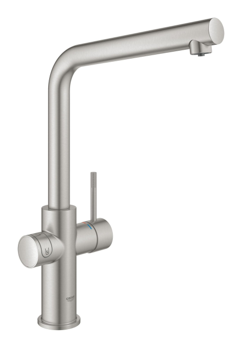 Baterie bucatarie Grohe 101068DC01, Blue Home, inalta, tip L, pentru racitor Blue Home, mat, otel satinat [2]
