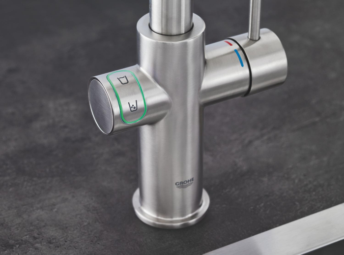 Baterie bucatarie Grohe 101070DC01, Blue Home, inalta, tip U, pentru racitor Blue Home, mat, otel satinat [6]