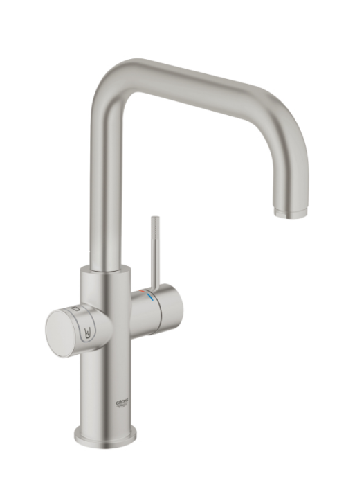 Baterie bucatarie Grohe 101070DC01, Blue Home, inalta, tip U, pentru racitor Blue Home, mat, otel satinat [2]
