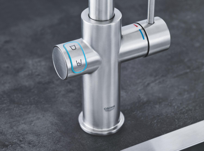 Baterie bucatarie Grohe 101070DC01, Blue Home, inalta, tip U, pentru racitor Blue Home, mat, otel satinat [9]