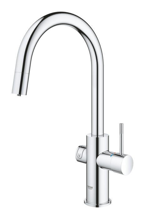 Baterie bucatarie Grohe 1010730001, 0.6 bar, 419 mm, 219 mm, 1 orificii instalare, 3 sprayuri, 150 unghi pivotare, Crom [8]