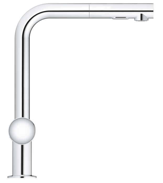 Baterie bucatarie Grohe 30274000, bucatarie Minta, tip comanda monocomanda, marime inalta, forma pipa tip l, crom [2]