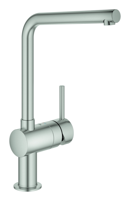 Baterie bucatarie Grohe 30425DC0, Vento, inalta, tip L, mat, otel satinat [2]