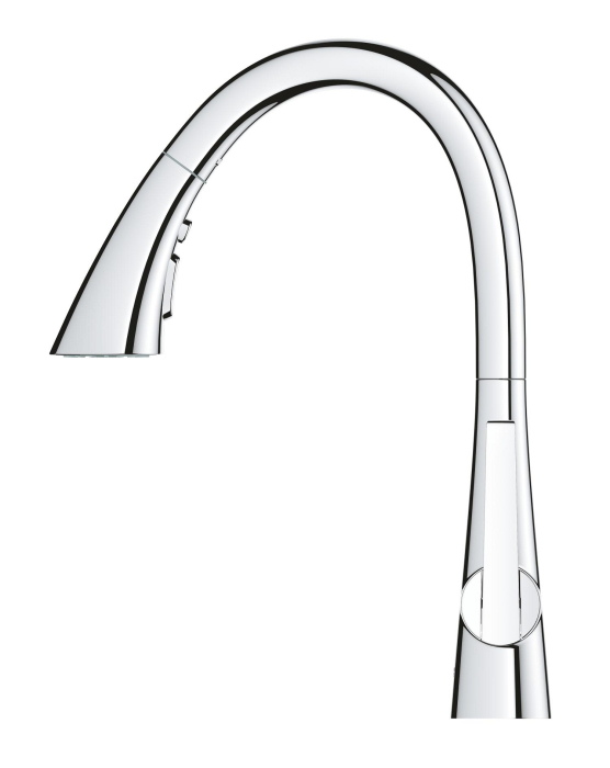 Baterie bucatarie Grohe 30440000, Scala, tip comanda monocomanda, marime inalta, forma pipa tip c, crom [4]