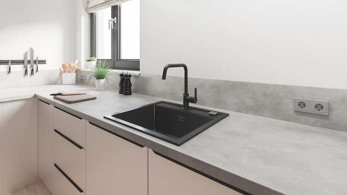 Baterie bucatarie Grohe 304702430, 1 bar, 310 mm, 228 mm, 1 orificii instalare, 1 sprayuri, 180 unghi pivotare, Negru [5]