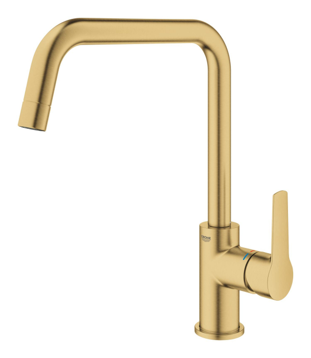 Baterie bucatarie Grohe 30470GN0, Start, inalta, tip U, mat, auriu [4]