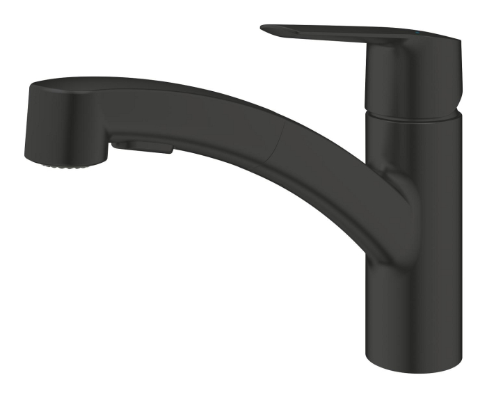 Baterie bucatarie Grohe 305312431, 0.8 bar, 185 mm, 227 mm, 1 orificii instalare, 2 sprayuri, 180 unghi pivotare, Negru [3]