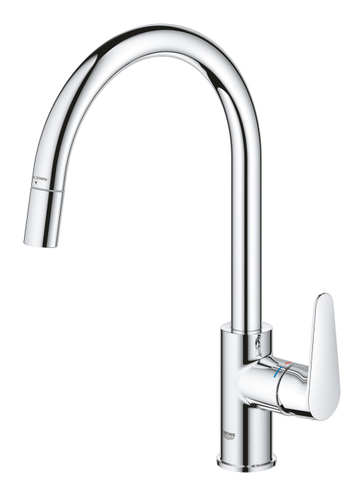 Baterie bucatarie Grohe 30547000, 0.8 bar, 357 mm, 215 mm, 1 orificii instalare, 1 sprayuri, 120 unghi pivotare, Crom [3]