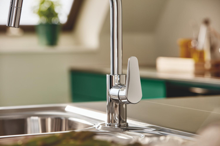 Baterie bucatarie Grohe 30547000, 0.8 bar, 357 mm, 215 mm, 1 orificii instalare, 1 sprayuri, 120 unghi pivotare, Crom [6]
