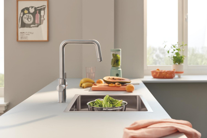 Baterie bucatarie Grohe 30583DC0, Blue Pure Eurosmart, inalta, tip U, filtrare, 3 cai, mat, otel satinat [4]