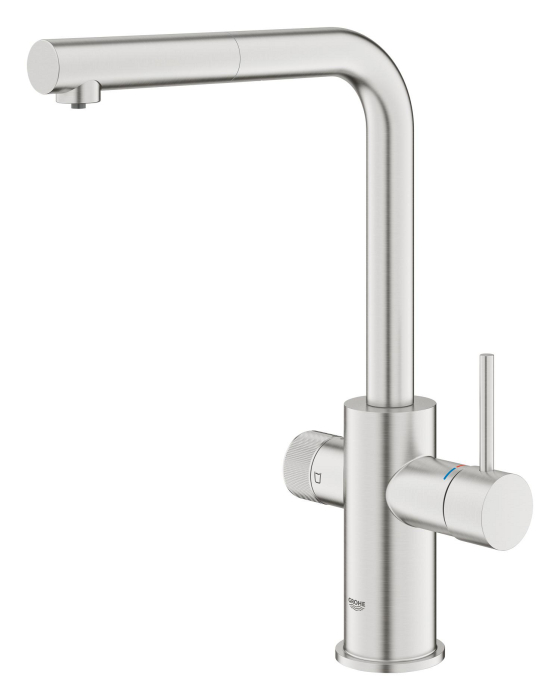 Baterie bucatarie Grohe 30590DC0, 1 bar, 367 mm, 223 mm, 1 orificii instalare, 2 sprayuri, Otel satinat [2]