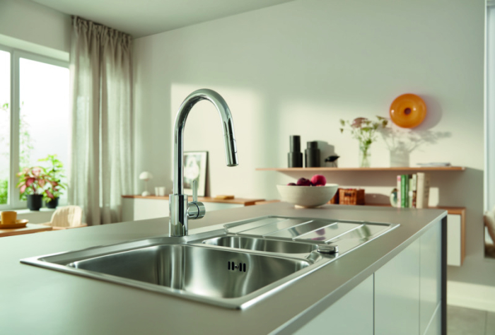 Baterie bucatarie Grohe 30612000, 1 bar, 381 mm, 223 mm, 1 orificii instalare, 2 sprayuri, 180 unghi pivotare, Crom [4]
