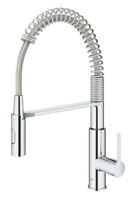 Baterie bucatarie Grohe 30614000, 1 bar, 455 mm, 236 mm, 1 orificii instalare, 2 sprayuri, 360 unghi pivotare, Crom [4]