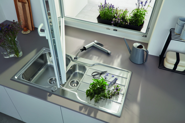 Baterie bucatarie Grohe 30617000, Eurosmart, tip comanda monocomanda, marime medie, forma pipa tip l, crom [5]
