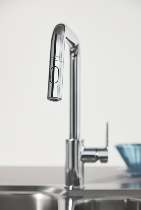 Baterie bucatarie Grohe 30631000, Start, tip comanda monocomanda, marime inalta, forma pipa tip u, crom [5]