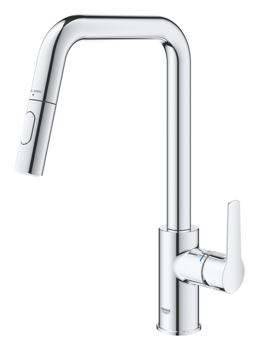 Baterie bucatarie Grohe 30631000, Start, tip comanda monocomanda, marime inalta, forma pipa tip u, crom [4]