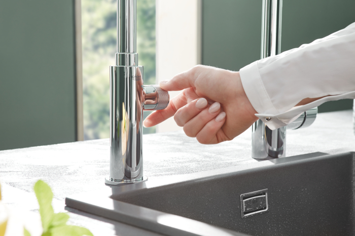 Baterie bucatarie Grohe 31483002, 1 bar, 381 mm, 223 mm, 1 orificii instalare, 2 sprayuri, 360 unghi pivotare, Crom [6]