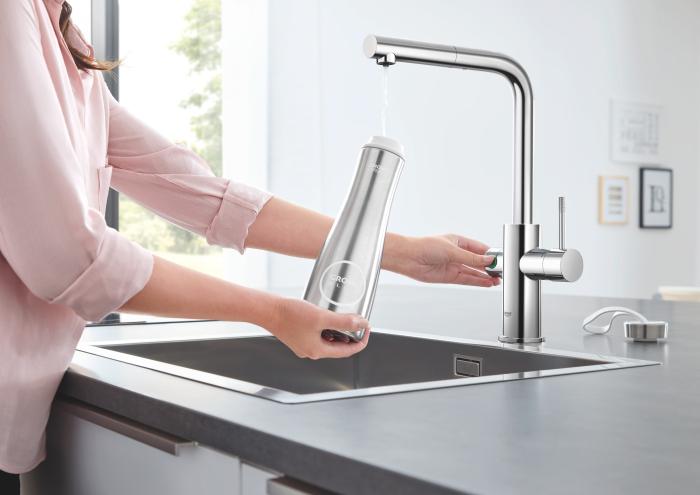 Baterie bucatarie Grohe 31539000, 1 bar, 378 mm, 221 mm, 1 orificii instalare, 3 sprayuri, 150 unghi pivotare, Crom [2]