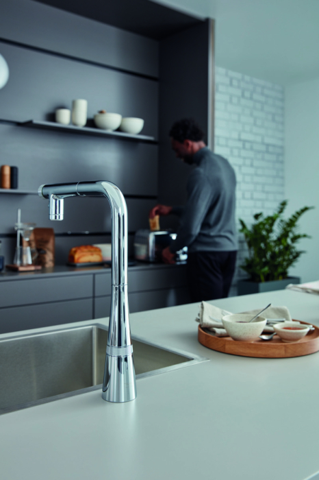 Baterie bucatarie Grohe 31888000, 1 bar, 376 mm, 200 mm, 1 orificii instalare, 2 sprayuri, 180 unghi pivotare, Crom [11]