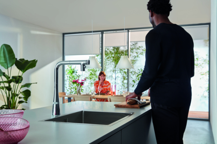 Baterie bucatarie Grohe 31888000, 1 bar, 376 mm, 200 mm, 1 orificii instalare, 2 sprayuri, 180 unghi pivotare, Crom [13]