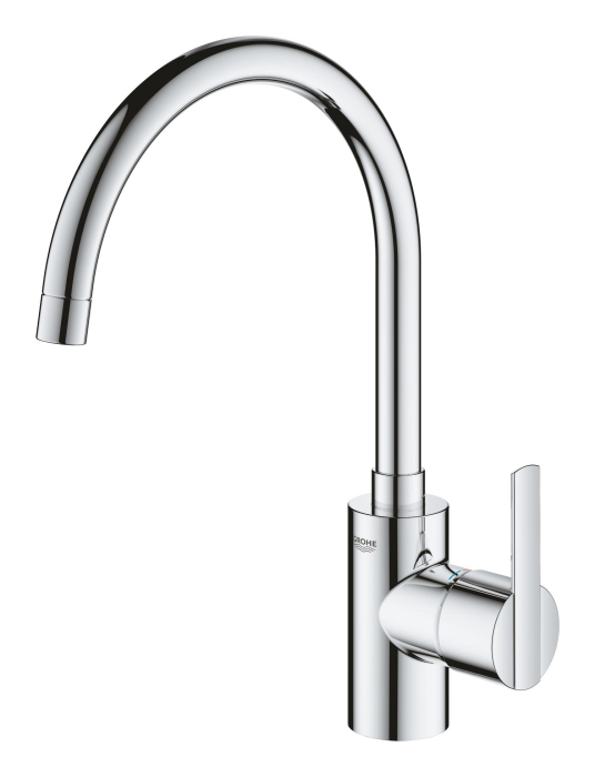 Baterie bucatarie Grohe 32670002, Feel, tip comanda monocomanda, marime inalta, forma pipa tip c, crom [2]