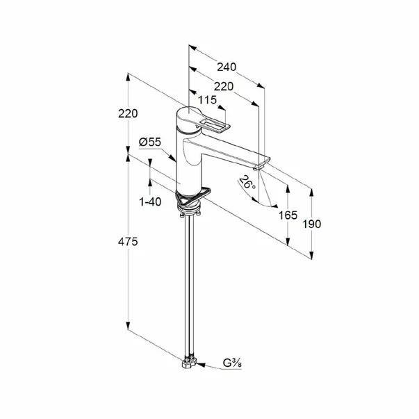Baterie bucatarie Kludi Mix crom monocomanda [2]