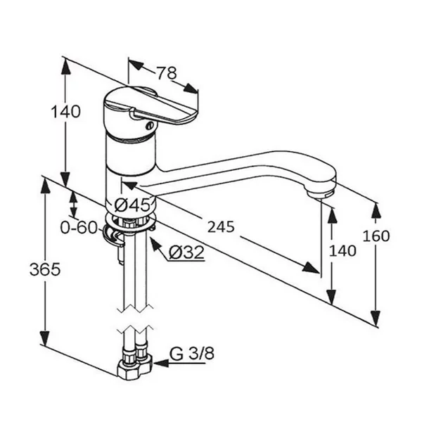 Baterie bucatarie monocomanda Kludi D-Vise crom [2]