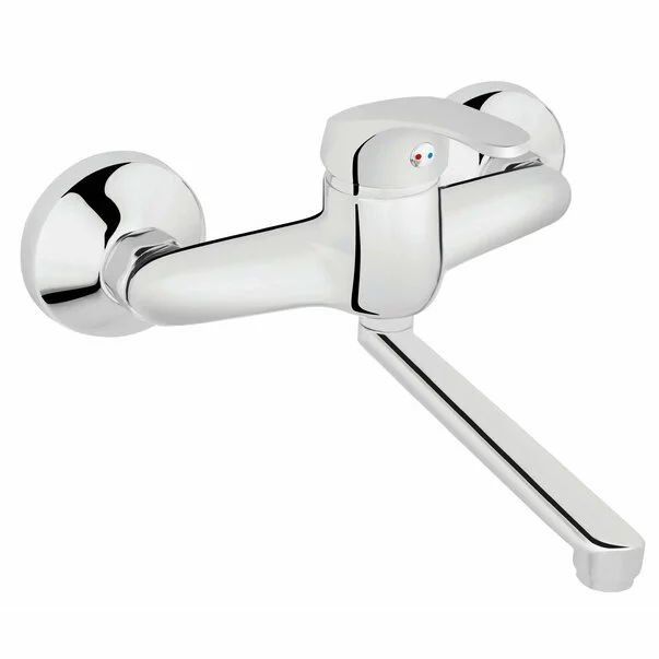 Baterie bucatarie montare pe perete Ferro Basic pipa 15.5 cm [2]