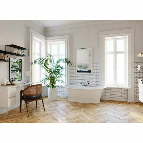 Baterie cada - dus cu 4 piese Ferro Square crom [5]