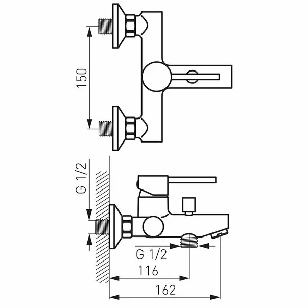 Baterie cada - dus Ferro Fiesta crom [2]