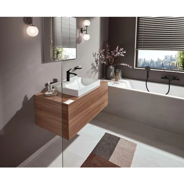 Baterie cada - dus Hansgrohe Vivenis negru mat monocomanda [6]