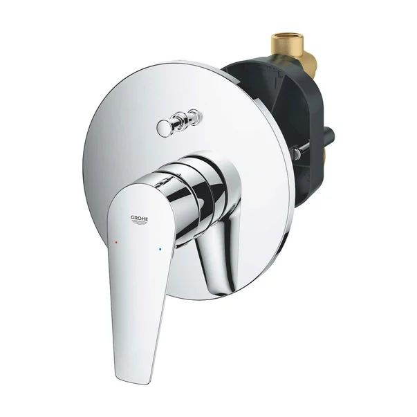 Baterie cada - dus incastrata Grohe BauEdge New crom monocomanda [5]