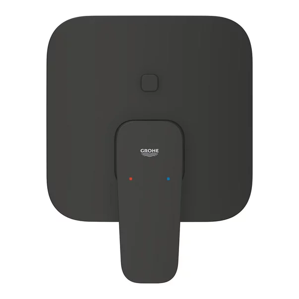 Baterie cada-dus incastrata Grohe Cubeo negru mat fara corp ingropat [6]