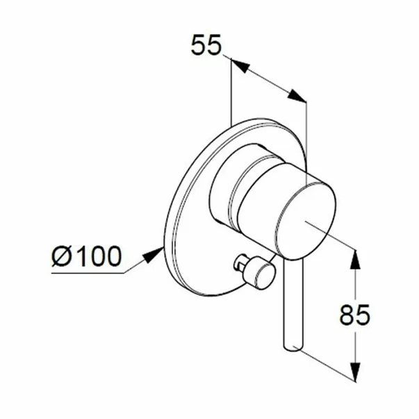 Baterie cada - dus incastrata Kludi Bozz monocomanda negru mat [2]