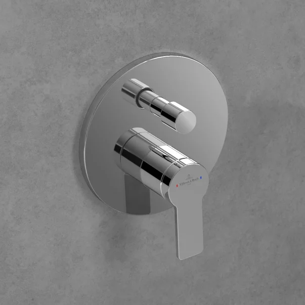 Baterie cada-dus incastrata Villeroy&Boch Architectura monocomanda crom lucios fara corp ingropat [2]