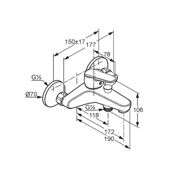 Baterie cada-dus Kludi, D-Vise, crom [2]