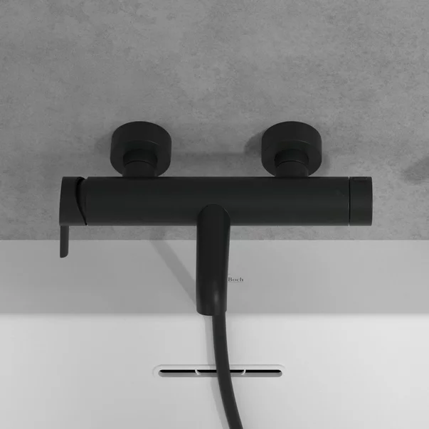 Baterie cada-dus Villeroy&Boch Skyla monocomanda negru mat [8]