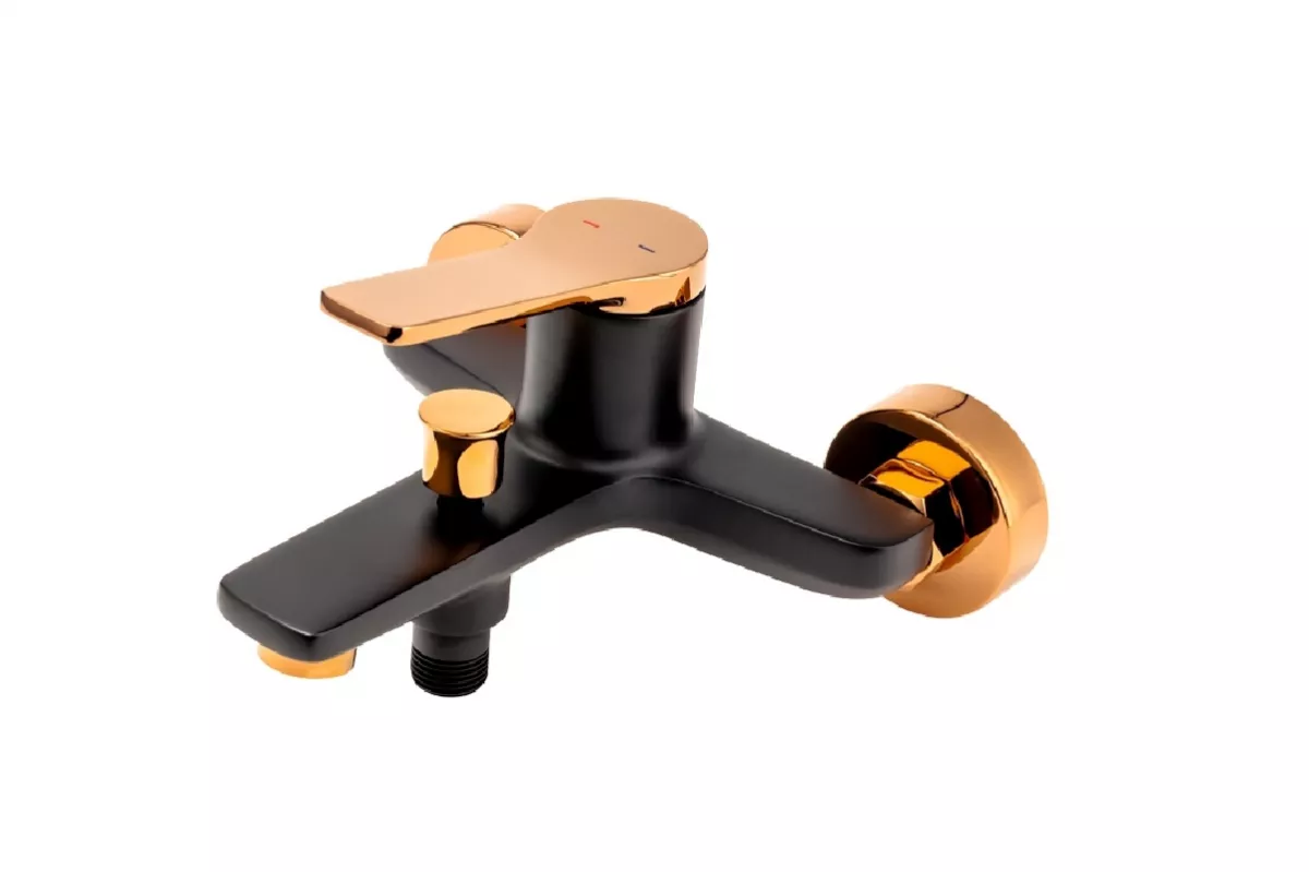 Baterie cada FDesign Seppia, aparenta, diverter, set dus, mat, negru/cupru, FD1-SPA-1-25 [2]