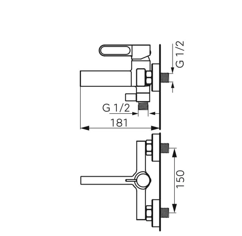 Baterie cada FDesin Zaffiro FD1-ZFR-1-33, 1/2'', aparenta, diverter, anti-reflux, mat, alb [2]