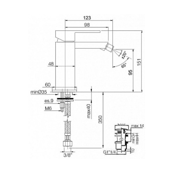 Baterie cada FIMA Carlo Frattini, Brick cu set dus, crom [2]