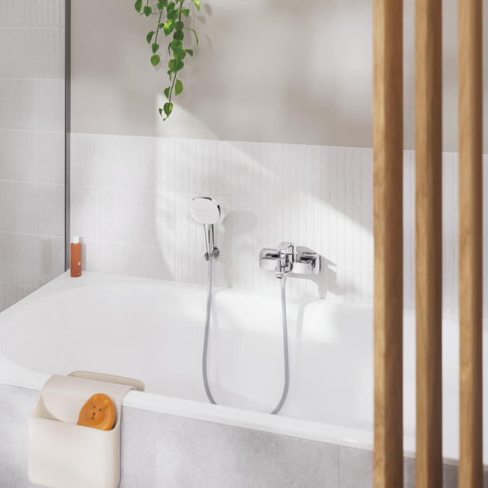 Baterie cada Grohe 1018130000, 1 bar, 167 mm, 224 mm, 50 mm, 2 orificii instalare, 1/2 dimensiune racord, Crom [5]