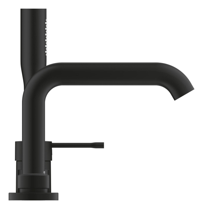 Baterie cada Grohe 25251KF1, Essence, incastrata, pe cada, set de dus, mat, negru [4]