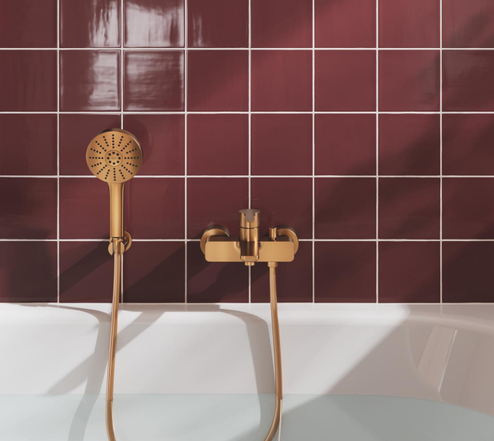 Baterie cada Grohe 33849DL1, Lineare, aparenta, mat, cupru [6]