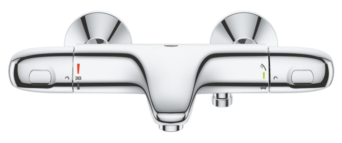 Baterie cada Grohe 34816003, 1 bar, 317 mm, 173 mm, 101 mm, 2 orificii instalare, 1/2 dimensiune racord, Crom [2]