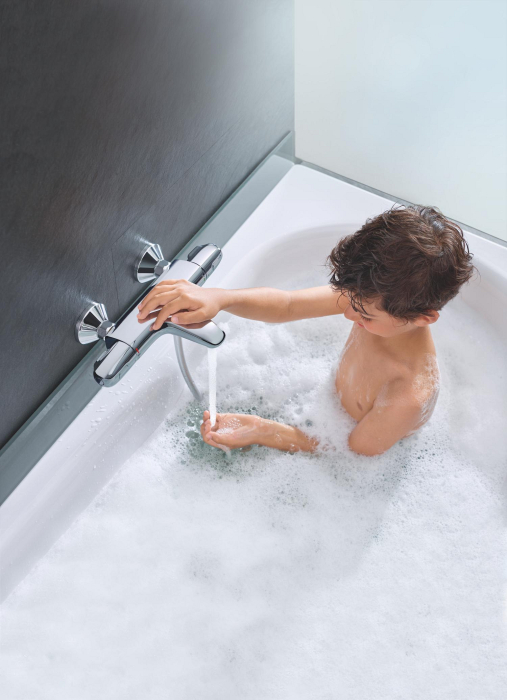 Baterie cada Grohe 34816003, 1 bar, 317 mm, 173 mm, 101 mm, 2 orificii instalare, 1/2 dimensiune racord, Crom [5]