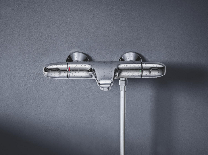 Baterie cada Grohe 34816003, 1 bar, 317 mm, 173 mm, 101 mm, 2 orificii instalare, 1/2 dimensiune racord, Crom [7]