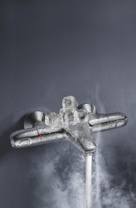 Baterie cada Grohe 34816003, 1 bar, 317 mm, 173 mm, 101 mm, 2 orificii instalare, 1/2 dimensiune racord, Crom [9]
