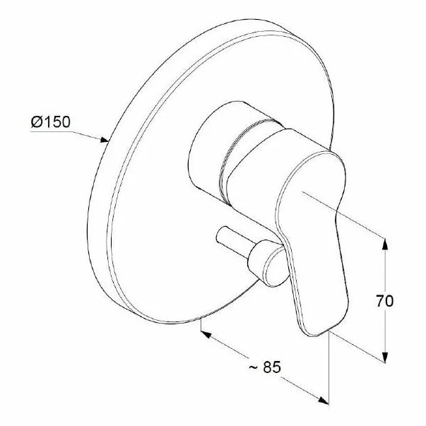 Baterie cada Kludi Pure&Easy incastrata pentru corp ingropat [3]